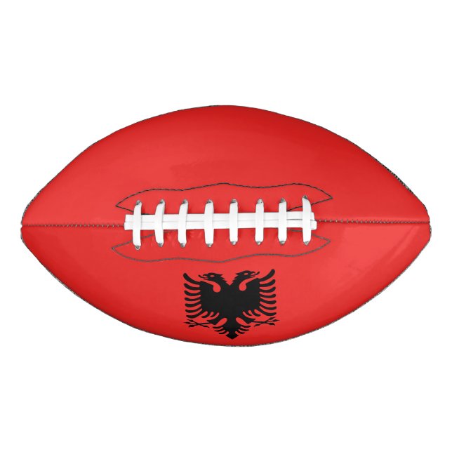 Balón De Fútbol Americano Bandera de Albania (Anverso)
