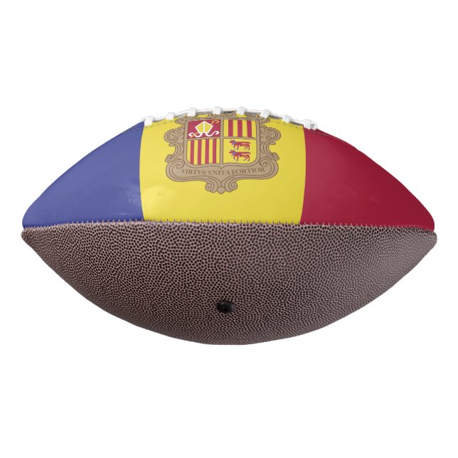 Balón De Fútbol Americano Bandera de Andorra (Girado 270)
