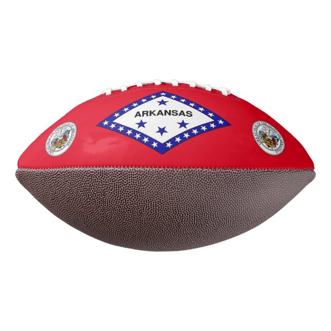 Balón De Fútbol Americano Bandera de Arkansas (Girado 270)