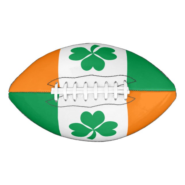 Balón De Fútbol Americano Bandera de Irlanda Shamrock (Anverso)