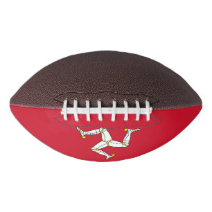 Balón De Fútbol Americano Bandera de la Isla de Man