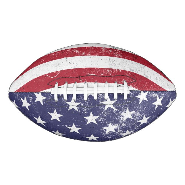 Balón De Fútbol Americano Bandera de los Estados Unidos Patriótica Norteamer (Anverso)