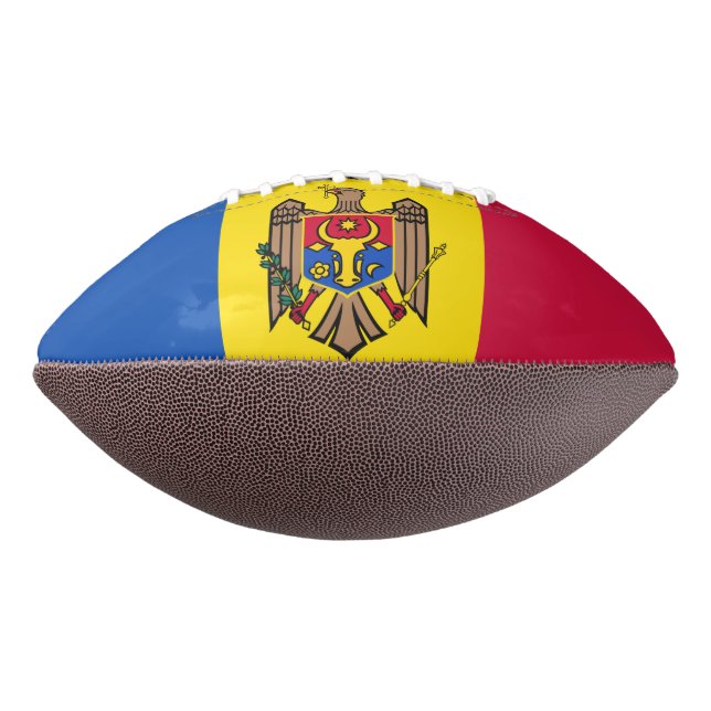 Balón De Fútbol Americano Bandera de Moldavia (Girado 90)