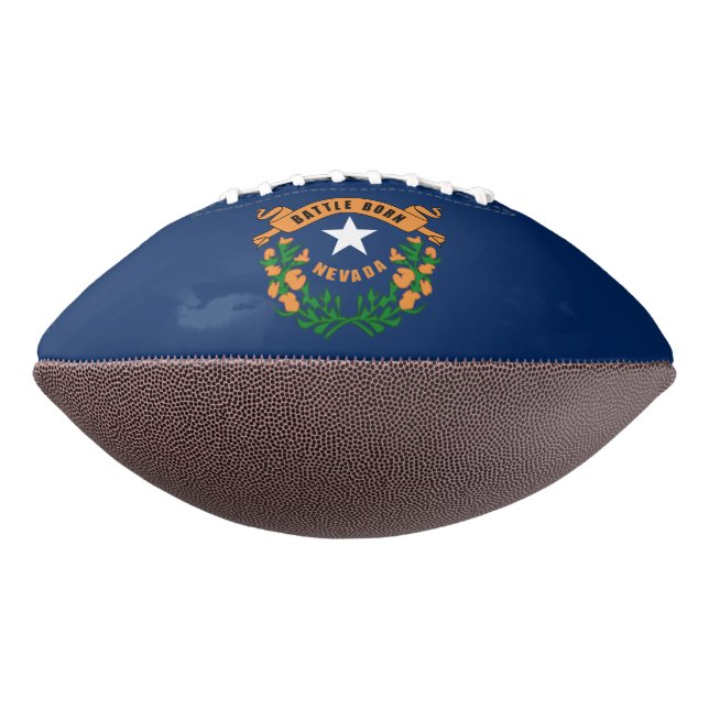 Balón De Fútbol Americano Bandera de Nevada (Girado 270)