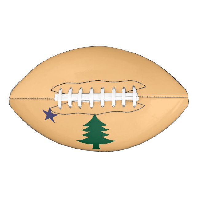 Balón De Fútbol Americano Bandera histórica del fútbol de Maine (1901-1909) (Anverso)
