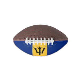 Balón De Fútbol Americano Bandera Patriótica de Barbados