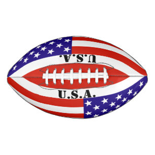 Balón De Fútbol Americano Bandera roja, blanca y azul de los E.E.U.U.