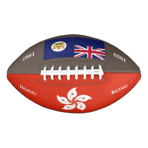 Balón De Fútbol Americano Banderas Coloniales Y Modernas De Hong Kong Rugby 