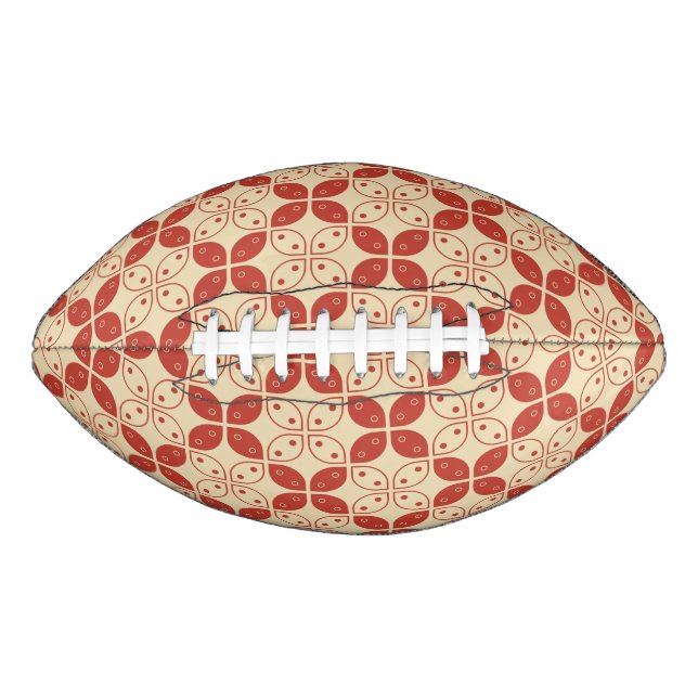 Balón De Fútbol Americano Batik Kawung, patrón indonesio, javanés, etnia (Anverso)