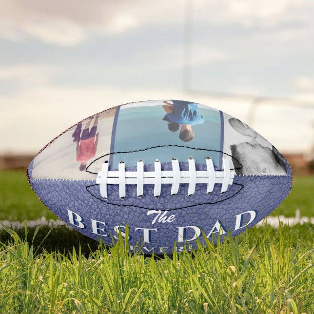 Balón De Fútbol Americano Best Dad Blue Leather Father`s Day 3 Photos (Subido por el creador)