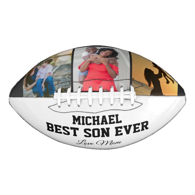 Balón De Fútbol Americano Best Son Ever Sports Valentines Day Player Fan (Anverso)