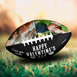 Balón De Fútbol Americano Black Happy Valentine Day Boyfriend 2 Photo