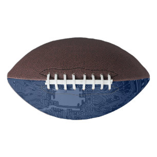 Balón De Fútbol Americano Blue Geek Motherboard Circuit Pattern