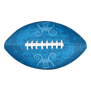 Balón De Fútbol Americano Blue Lyre Background