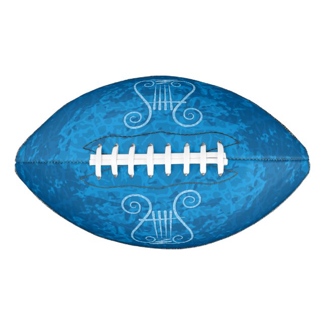 Balón De Fútbol Americano Blue Lyre Background (Anverso)