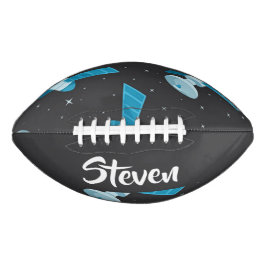 Balón De Fútbol Americano Blue space satellite pattern