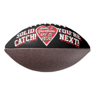 Balón De Fútbol Americano Boda Alternativa Rojo Negro Blanco Lanzamiento de 