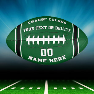 Balón De Fútbol Americano Bolas de fútbol personalizadas verdes y blancas, 