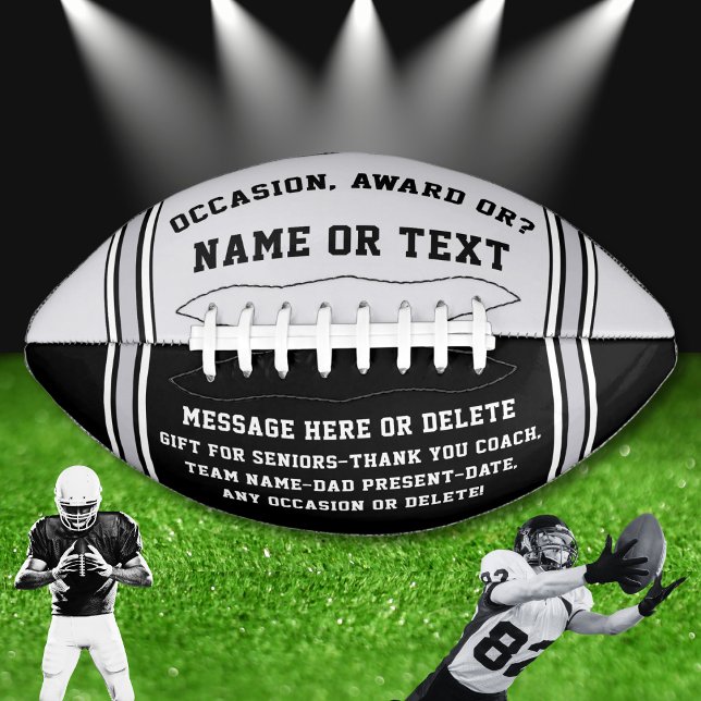 Balón De Fútbol Americano Bolas de personalizable. Grande para CUALQUIER OCA (Custom Printed Football. Great Football Coach Gifts. Football Senior Night Gift Ideas. Footballs.)