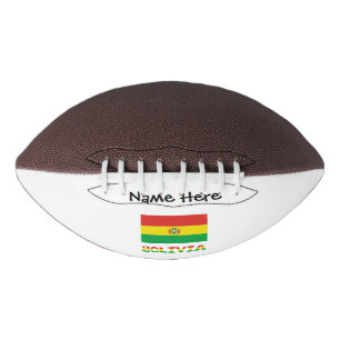 Balón De Fútbol Americano Bolivia Bandera Boliviana Texto Personalizado