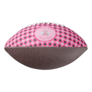 Balón De Fútbol Americano Bonito Bebé Rosa Bee Personalizado