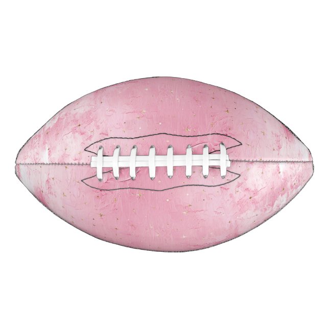 Balón De Fútbol Americano Bonito Girly Azúcar Rosa Gold Sparkles (Anverso)
