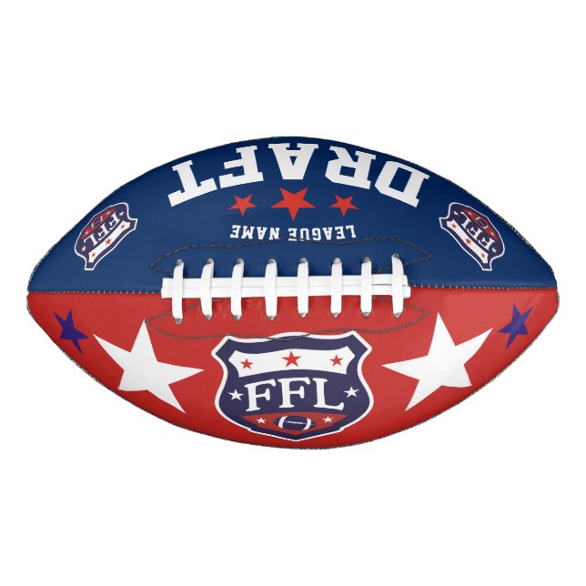 Balón De Fútbol Americano Borrador de Fantasía (Anverso)