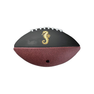 Balón De Fútbol Americano Caballo marino polígono de oro