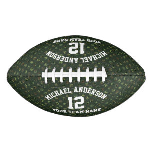 Balón De Fútbol Americano Camo Dots Nombre Personalizado Equipo Número Depo