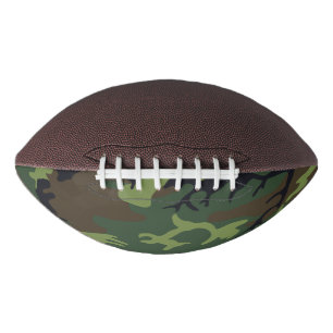 Balón De Fútbol Americano Camo militar de la Selva Verde