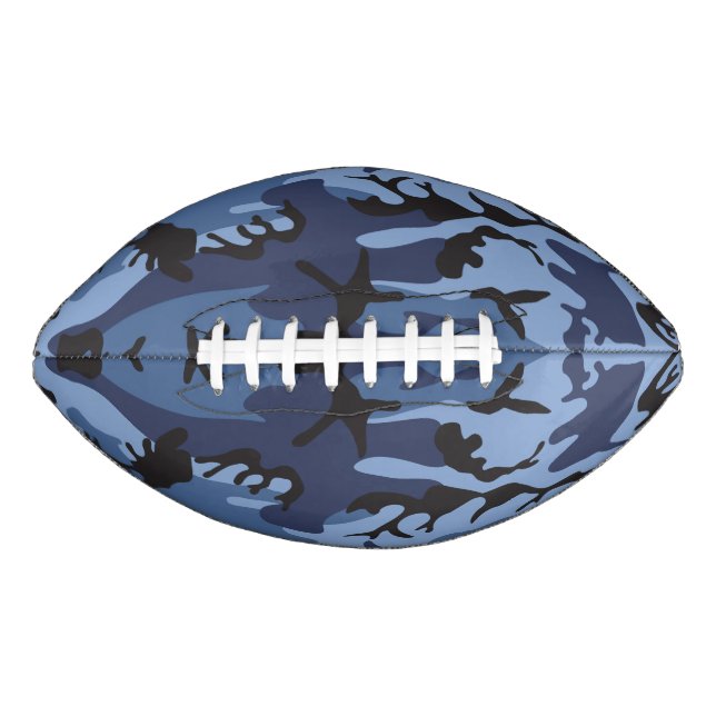 Balón De Fútbol Americano Camuflaje azul de la marina, ejército, ejército (Anverso)