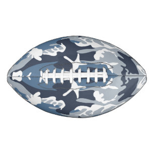 Balón De Fútbol Americano Camuflaje azul de nieve en invierno, ejército