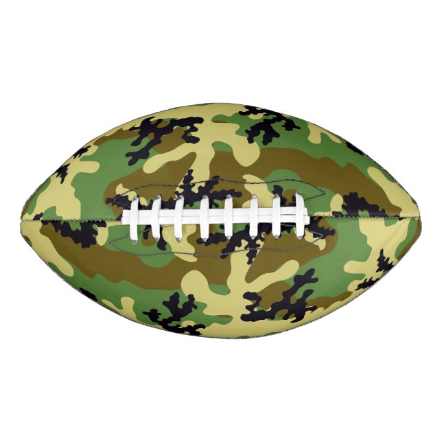Balón De Fútbol Americano Camuflaje de Woodland (Anverso)