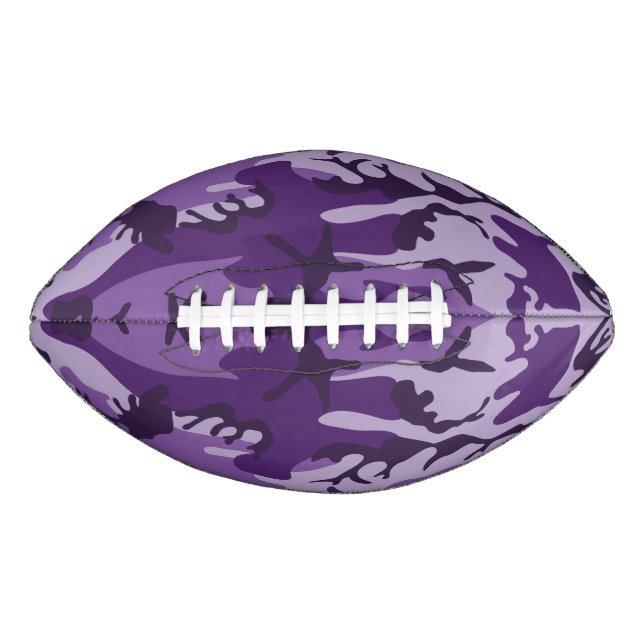Balón De Fútbol Americano Camuflaje morado, ejército (Anverso)