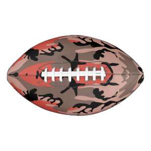 Balón De Fútbol Americano Camuflaje rojo y marrón, militar, ejército
