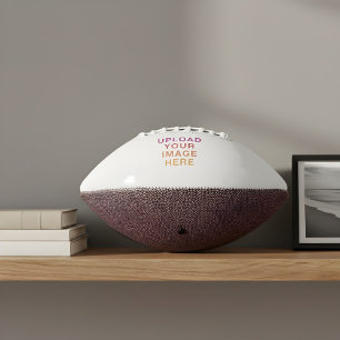 Balón De Fútbol Americano Cargar logotipo de imagen blanco en blanco