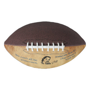 Balón De Fútbol Americano Cartel vintage retro de las princesas de SlipperyJ