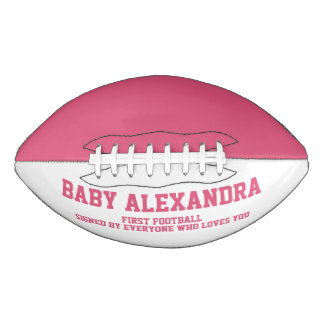 Balón De Fútbol Americano Chica Bebé Cumpleaños Rosa