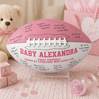 Balón De Fútbol Americano Chica Bebé Cumpleaños Rosa