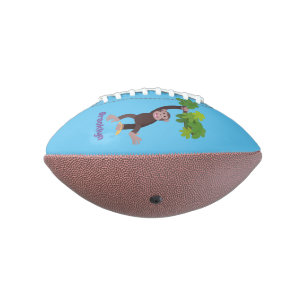 Balón De Fútbol Americano Chimpancé lindo en personalizado colgante de jungl