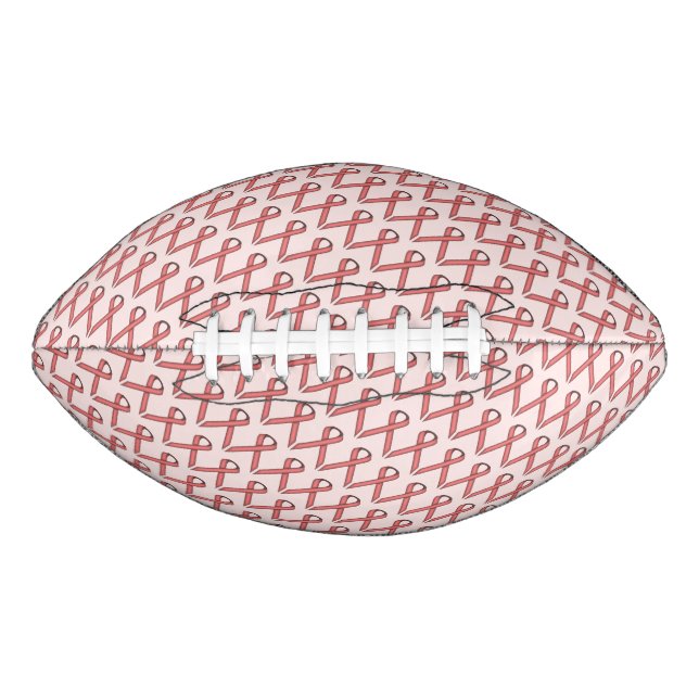 Balón De Fútbol Americano Cinta estándar rosa (Anverso)
