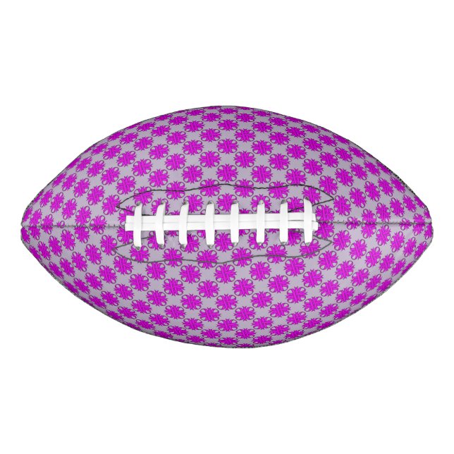 Balón De Fútbol Americano Cinta violeta de Kenneth Yoncich (Anverso)