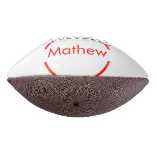 Balón De Fútbol Americano círculo rojo simple añadir el texto de la letra de
