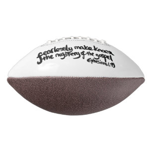 Balón De Fútbol Americano Cita inspiradora de fe cristiana