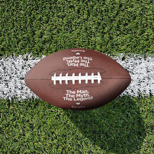 Balón De Fútbol Americano Cita simple y dulce regalo de papá personalizado (Subido por el creador)