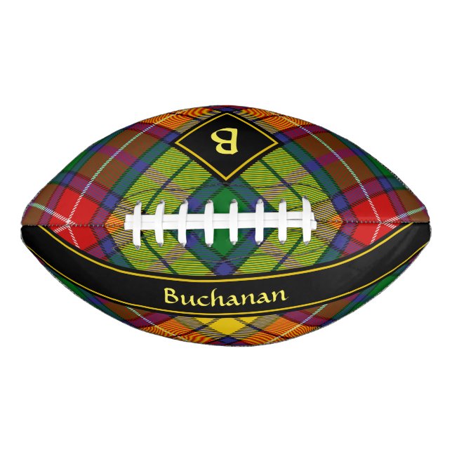 Balón De Fútbol Americano Clan Buchanan Tartan (Anverso)