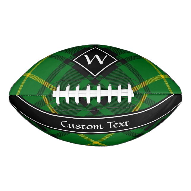Balón De Fútbol Americano Clan MacArthur Tartan (Anverso)