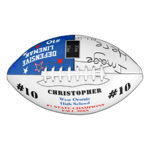 Balón De Fútbol Americano Colbalt Blue, campeón de la escuela de fotografía