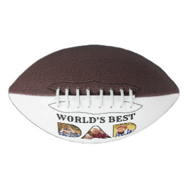 Balón De Fútbol Americano Collage de fotos de la mejor cita de papá del mund