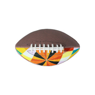 Balón De Fútbol Americano Colores cálidos Formas geométricas angulares Guay